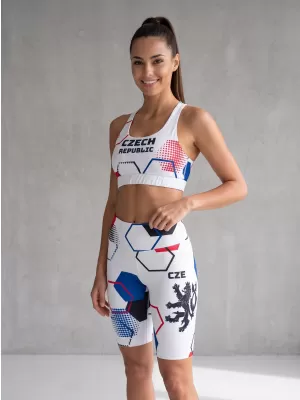 Dámské funkční legíny nad kolena premium ALTISPORT VOJ/ALW036LEG02 HEXA BÍLÁ