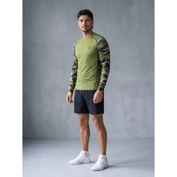  Pánské funkční kompresní tričko premium ALTISPORT VOJ/ALM038TR03 ZELENÁ/KHAKI 