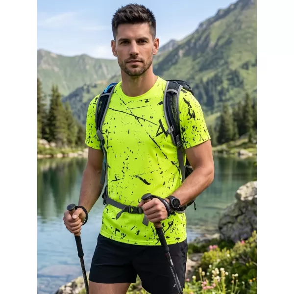  Pánské funkční tričko premium ALTISPORT VOJ/ALM034TR01 NEON-ŽLUTÁ 