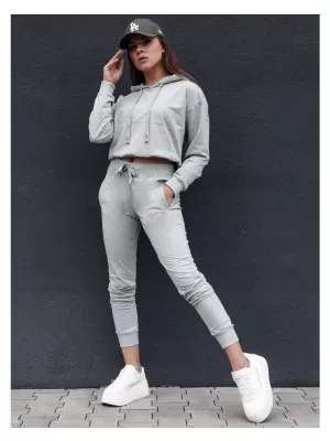 Dámská mikina DSTREET TRENDHOOD SVĚTLE ŠEDÁ