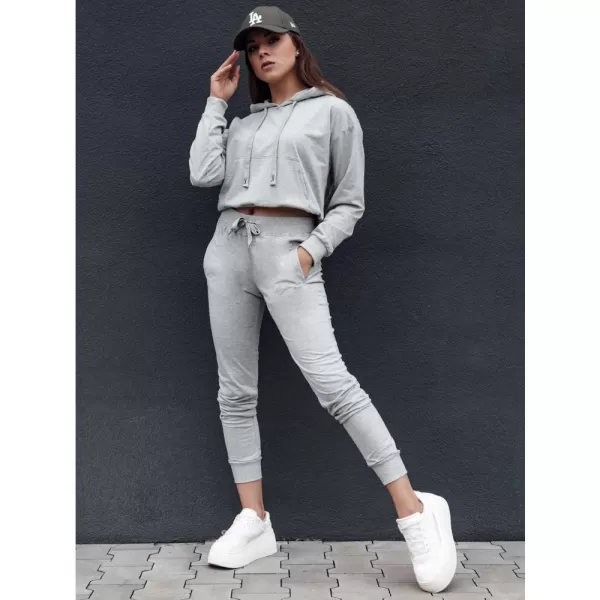  Dámská mikina DSTREET TRENDHOOD SVĚTLE ŠEDÁ 