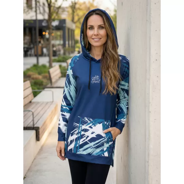  Dámská funkční prodloužená mikina premium ALTISPORT VOJ/ALW039MI03 navy 