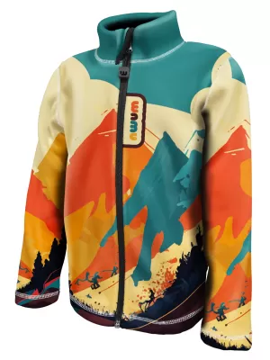 Dětská fleecová mikina WAMU MOUNTAIN BIKE ZELENÁ