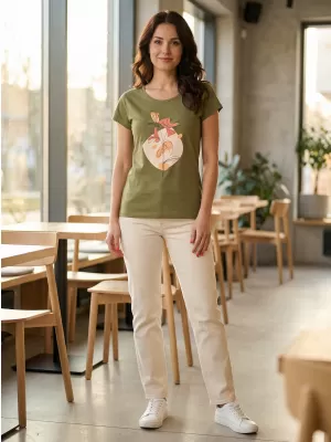 Dámské tričko ALTISPORT ALW187122 Khaki