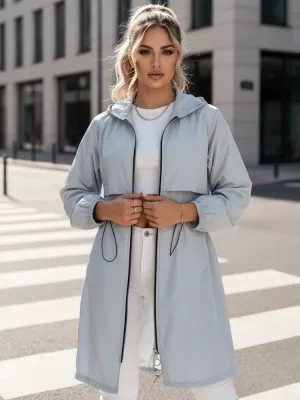 Dámský kabát DSTREET WOLINA SVĚTLE MODRÁ