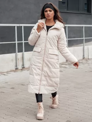 Dámský zimní kabát DSTREET GLAMPUFF BÉŽOVÁ