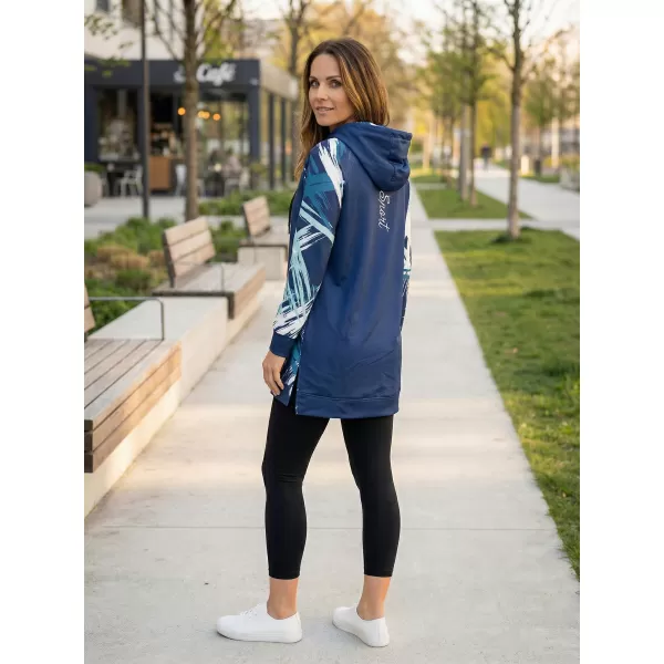  Dámská funkční prodloužená mikina premium ALTISPORT VOJ/ALW039MI03 navy 