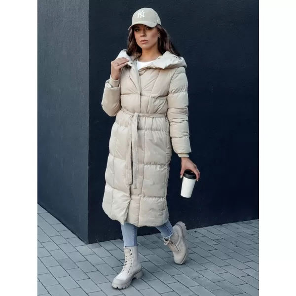  Dámský kabát DSTREET CLOUTIQUE SVĚTLE BÉŽOVÁ 