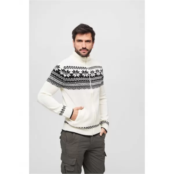  Pánská mikina BRANDIT CARDIGAN NORWEGER BD5030 WHITE 