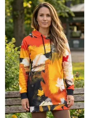 Dámská funkční prodloužená mikina premium ALTISPORT VOJ/ALW019MI03 ORANŽOVÁ