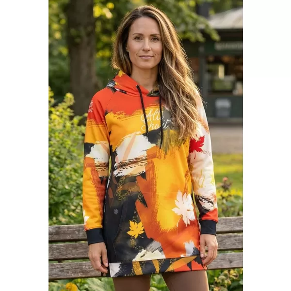  Dámská funkční prodloužená mikina premium ALTISPORT VOJ/ALW019MI03 ORANŽOVÁ 