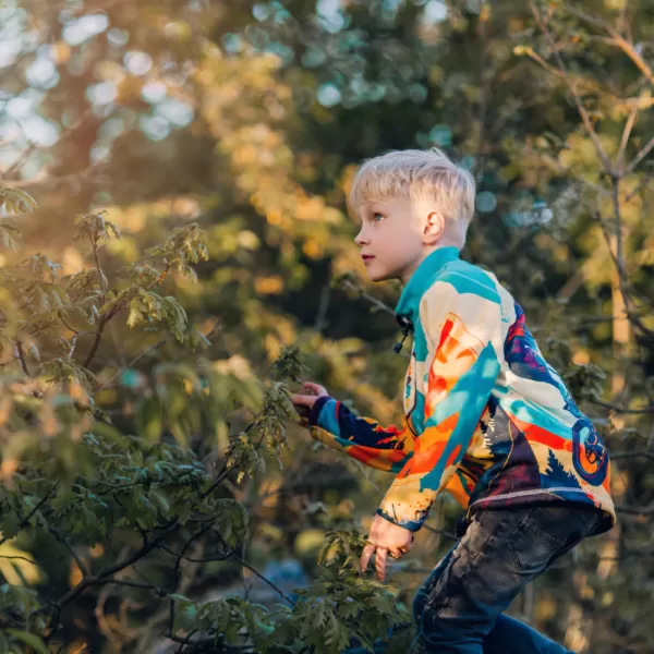  Dětská fleecová mikina WAMU MOUNTAIN BIKE ZELENÁ 