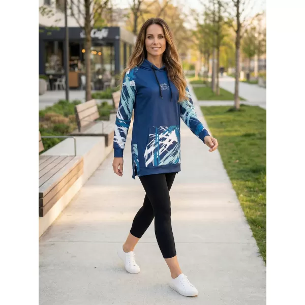  Dámská funkční prodloužená mikina premium ALTISPORT VOJ/ALW039MI03 navy 