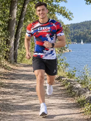 Pánské funkční kompresní triko s krátkým rukávem premium ALTISPORT VOJ/ALM036TR04 CZECH
