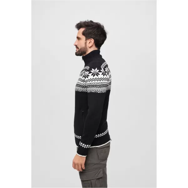  Pánská mikina BRANDIT CARDIGAN NORWEGER BD5030 BLACK 