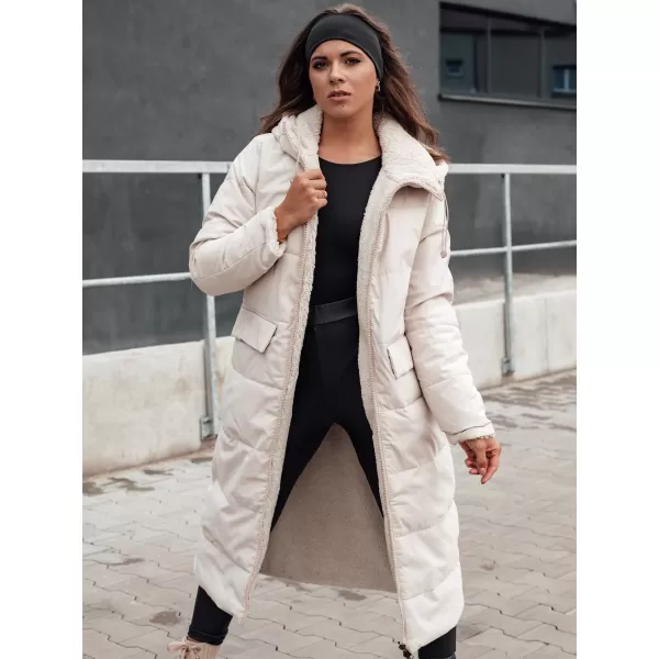  Dámský zimní kabát DSTREET GLAMPUFF BÉŽOVÁ 