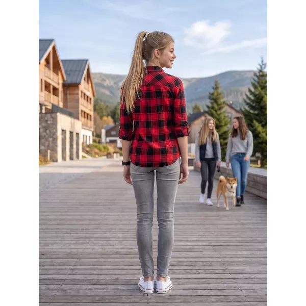  Dámská košile BRANDIT BD9336 RED/BLACK 