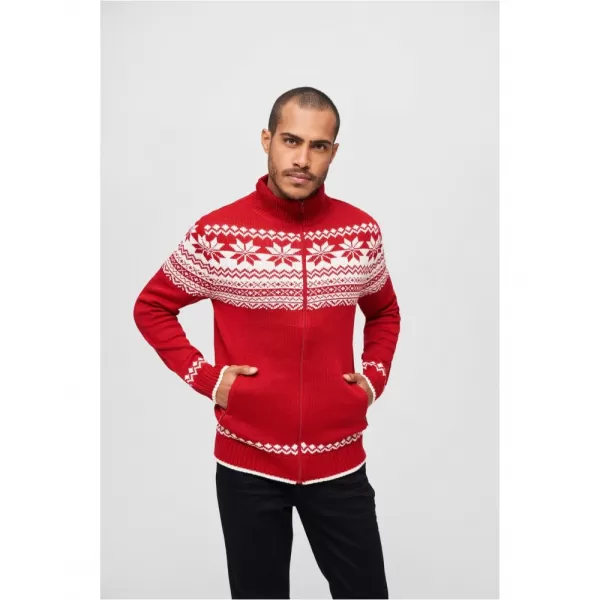  Pánská mikina BRANDIT CARDIGAN NORWEGER BD5030 RED 