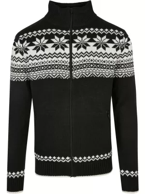 Pánská mikina BRANDIT CARDIGAN NORWEGER BD5030 BLACK