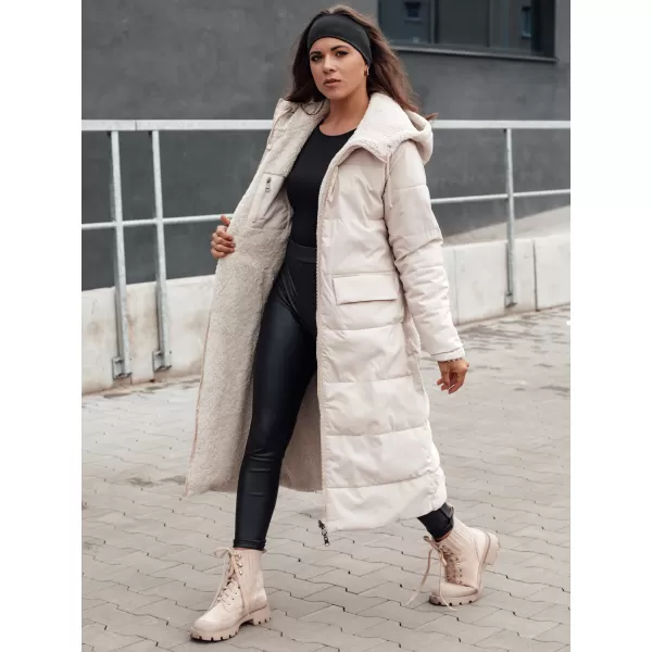 Dámský zimní kabát DSTREET GLAMPUFF BÉŽOVÁ 