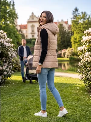 Dámská vesta ALTISPORT DAILA BÉŽOVÁ