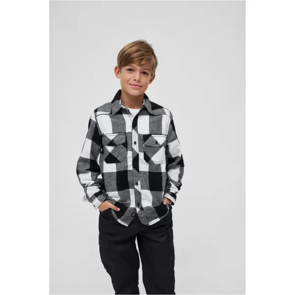  Dětská košile BRANDIT BD6016 WHITE/BLACK 