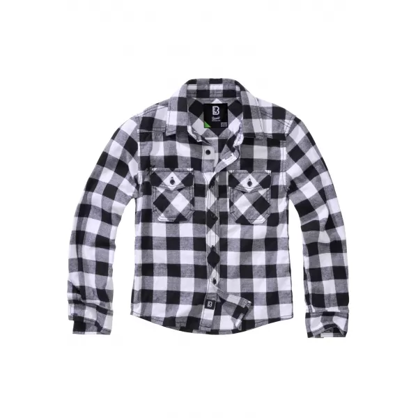  Dětská košile BRANDIT BD6016 WHITE/BLACK 