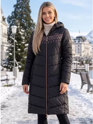 Dámský kabát ALTISPORT DONNA ČERNÁ