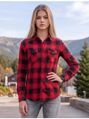 Dámská košile BRANDIT BD9336 RED/BLACK