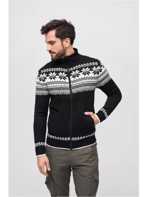 Pánská mikina BRANDIT CARDIGAN NORWEGER BD5030 BLACK