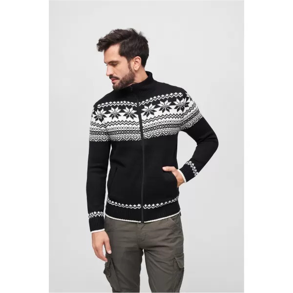  Pánská mikina BRANDIT CARDIGAN NORWEGER BD5030 BLACK 