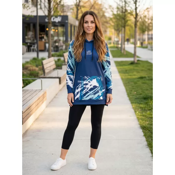  Dámská funkční prodloužená mikina premium ALTISPORT VOJ/ALW039MI03 navy 
