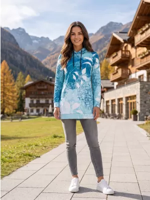 Dámská funkční prodloužená mikina premium ALTISPORT VOJ/ALW020MI03 MODRÁ