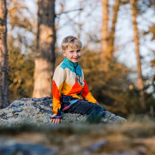  Dětská fleecová mikina WAMU MOUNTAIN BIKE ZELENÁ 