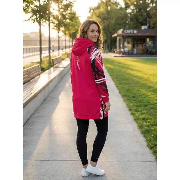  Dámská funkční prodloužená mikina premium ALTISPORT VOJ/ALW039MI03 VIVA MAGENTA 