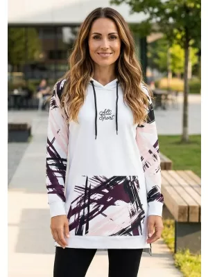 Dámská funkční prodloužená mikina premium ALTISPORT VOJ/ALW039MI03 BÍLÁ