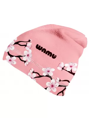 Dětská fleecová čepice WAMU SAKURY RŮŽOVÁ