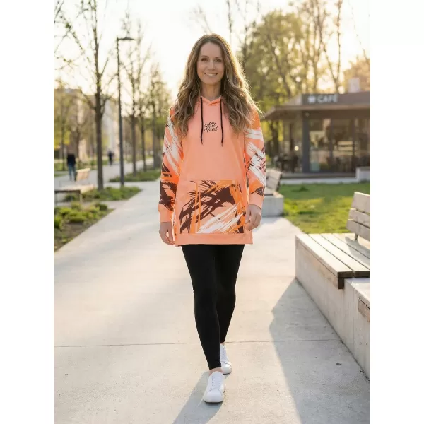  Dámská funkční prodloužená mikina premium ALTISPORT VOJ/ALW039MI03 ORANŽOVÁ 