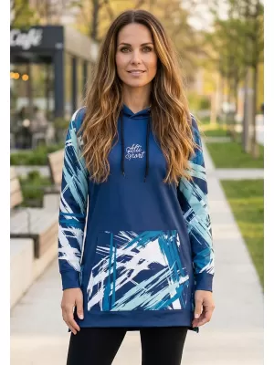 Dámská funkční prodloužená mikina premium ALTISPORT VOJ/ALW039MI03 navy