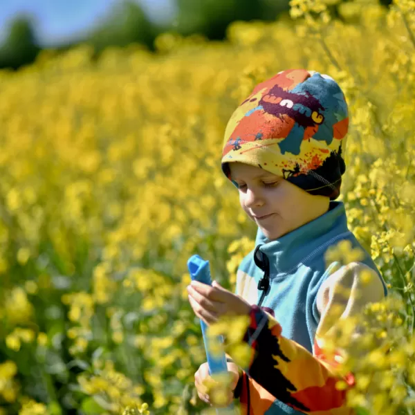  Dětská fleecová mikina WAMU MOUNTAIN BIKE ZELENÁ 