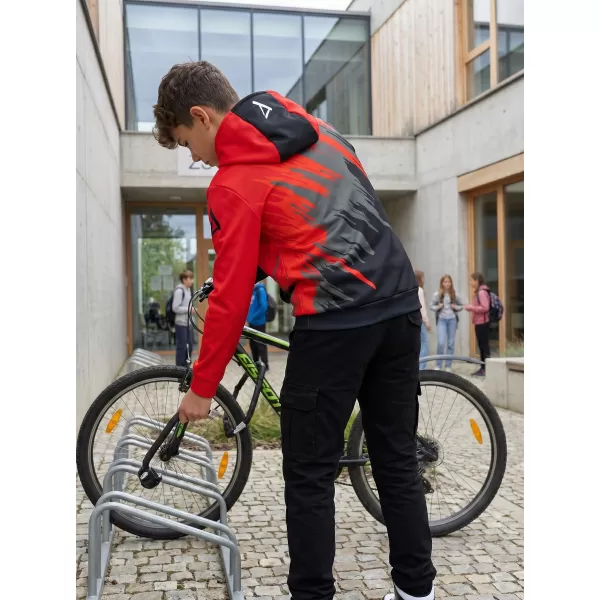  Dětská funkční mikina premium ALTISPORT VOJ/ALK006MI01 ČERNÁ/ČERVENÁ 