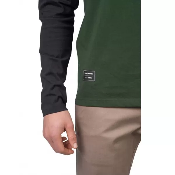  Pánské triko s dlouhým rukávem HANNAH ROKET KOMBU GREEN/ANTHRACITE 