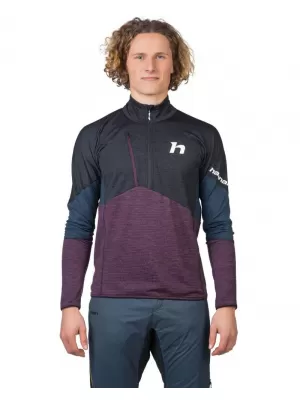 Pánská mikina HANNAH NIRO HZ ANTHRACITE/PRUNE PURPLE MEL