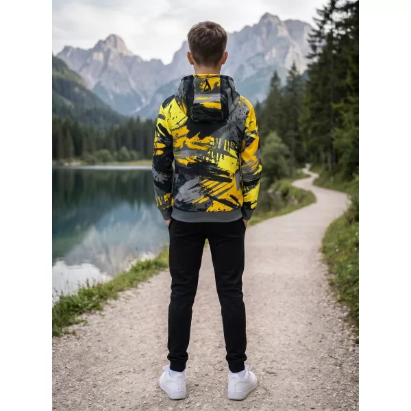  Dětská funkční mikina premium ALTISPORT VOJ/ALK014MI01 ČERNOŽLUTÁ 