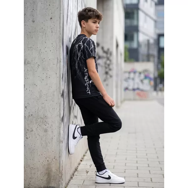  Dětské funkční triko premium ALTISPORT VOJ/ALK004TR01 ČERNOBÍLÁ 