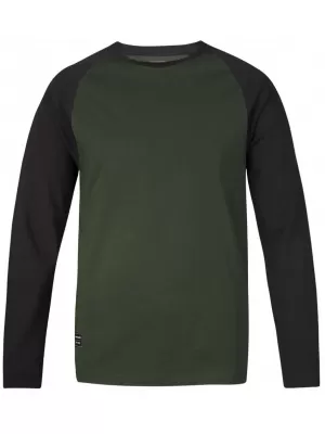 Pánské triko s dlouhým rukávem HANNAH ROKET KOMBU GREEN/ANTHRACITE