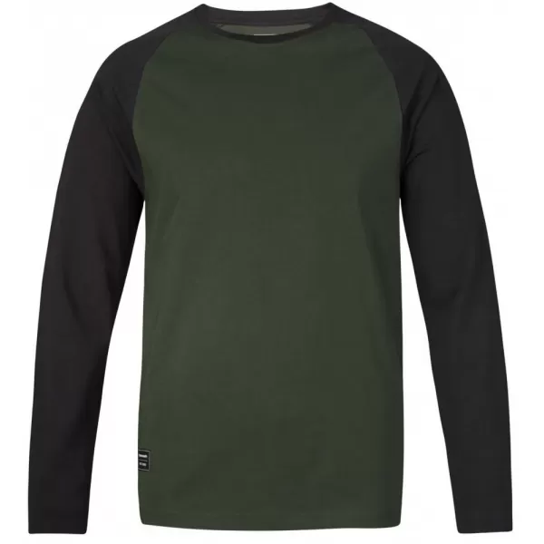  Pánské triko s dlouhým rukávem HANNAH ROKET KOMBU GREEN/ANTHRACITE 