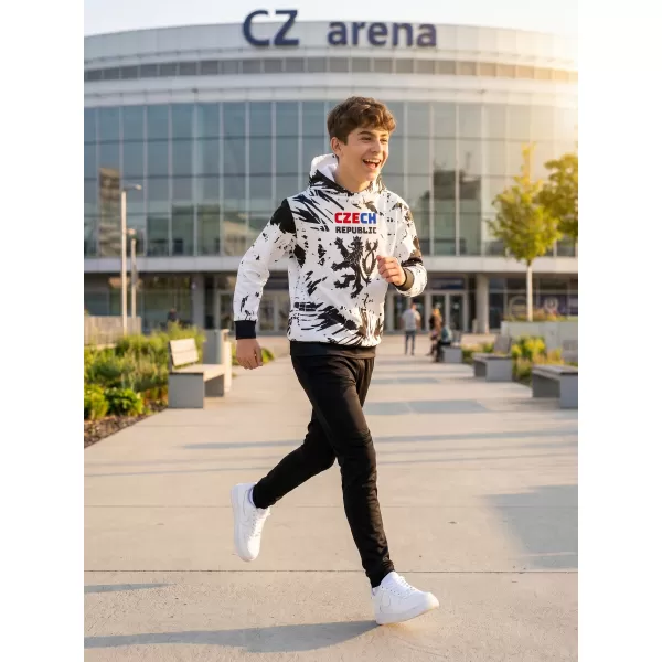  Dětská funkční mikina premium ALTISPORT VOJ/ALK036MI01 BÍLÁ/ČERNÁ 