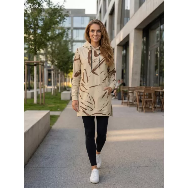  Dámská funkční prodloužená mikina premium ALTISPORT VOJ/ALW049MI03 HNĚDÁ 