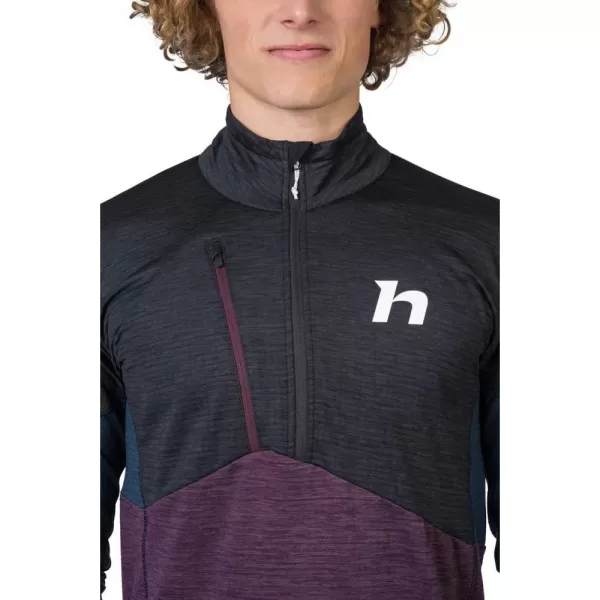  Pánská mikina HANNAH NIRO HZ ANTHRACITE/PRUNE PURPLE MEL 